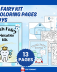 Tooth Fairy Printable Kit + Coloring Pages | PLR | MRR | Editable Canva Templates + PDF | Start a Kid Printables Side Hustle