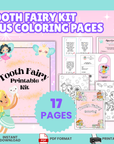 Tooth Fairy Printable Kit + Coloring Pages | PLR | MRR | Editable Canva Templates + PDF | Start a Kid Printables Side Hustle