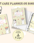 🐾 Cat Care Planner – 81-Page Digital Download 🐾 Instant Download | Print at Home | For Binders or Notebooks