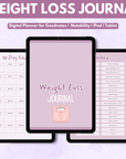 DIGITAL WEIGHT LOSS JOURNAL | Make Money Selling Your Own Branded Wellness Tracker | PLR | MRR | Editable Canva Template