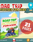 Road Trip Activities for Kids Pack | 21-Page Printable PDF + Commercial Rights