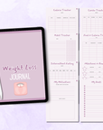 DIGITAL WEIGHT LOSS JOURNAL | Make Money Selling Your Own Branded Wellness Tracker | PLR | MRR | Editable Canva Template