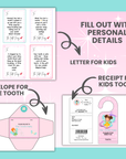 Tooth Fairy Printable Kit + Coloring Pages | PLR | MRR | Editable Canva Templates + PDF | Start a Kid Printables Side Hustle