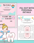 Tooth Fairy Printable Kit + Coloring Pages | PLR | MRR | Editable Canva Templates + PDF | Start a Kid Printables Side Hustle