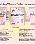 Road Trip Planner / Kids Travel Games – Printable PDF Bundle