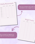 DIGITAL WEIGHT LOSS JOURNAL | Make Money Selling Your Own Branded Wellness Tracker | PLR | MRR | Editable Canva Template