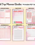 Road Trip Planner / Kids Travel Games – Printable PDF Bundle