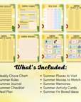 ☀️ 76-Page Summer Planner & Activity Binder for Kids