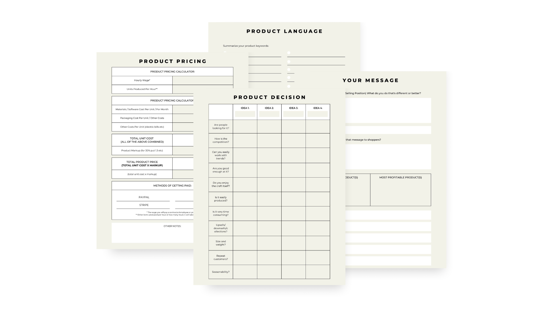 Creative Business Planner and Organizer - Instant Download