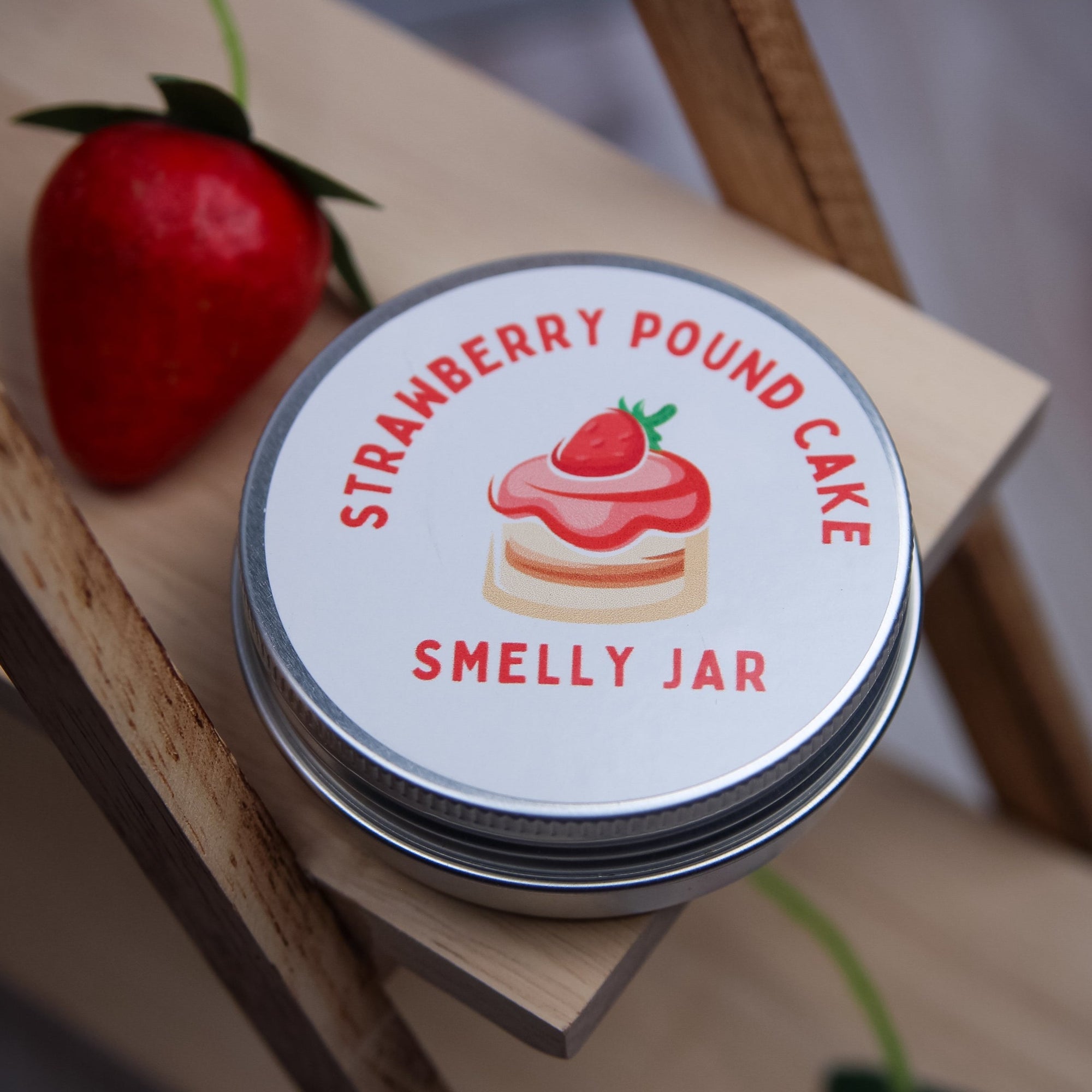 Strawberry Poundcake Smelly Car Jar