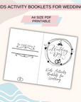 Kids Wedding Activity Booklet Digital Download