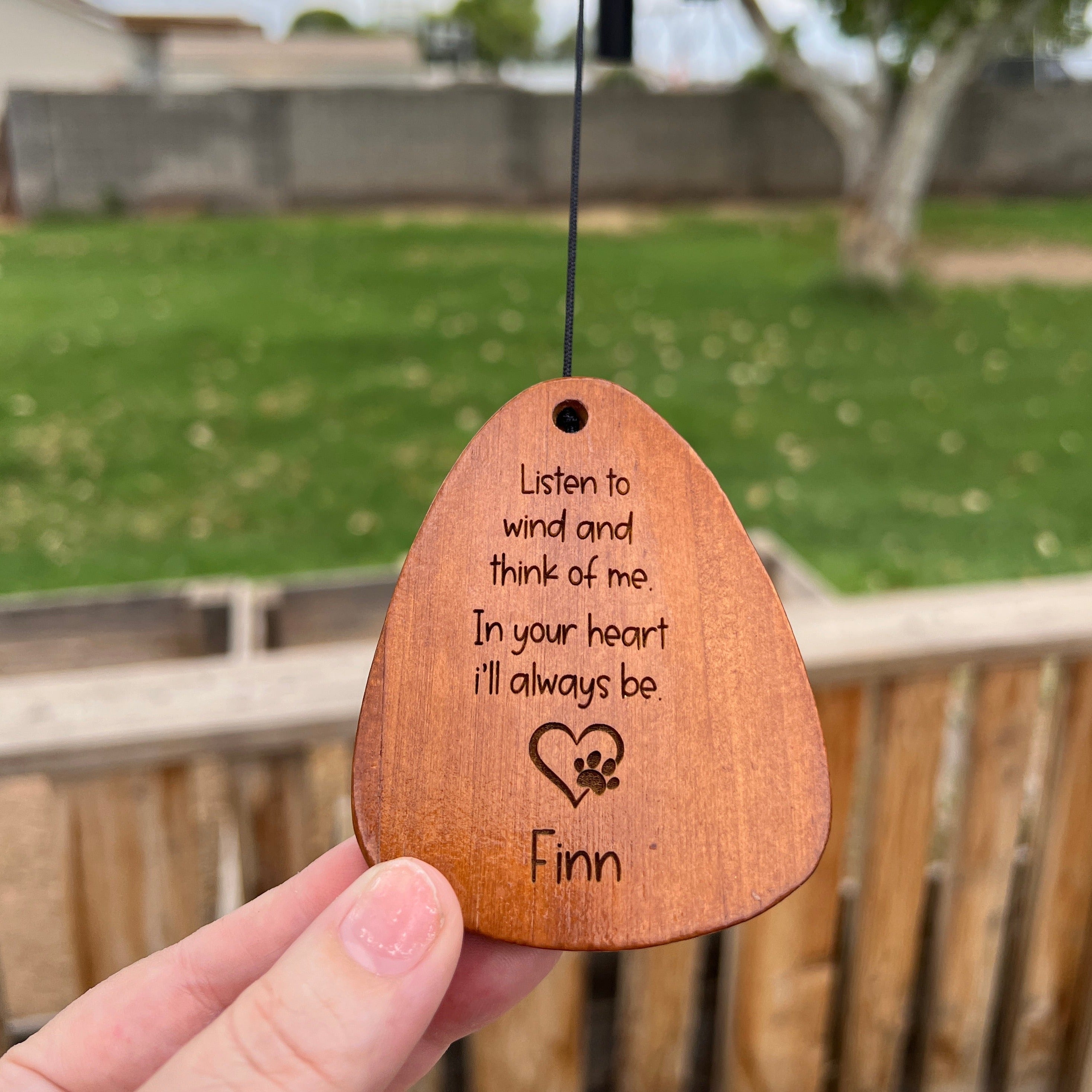 Personalized Pet Remembrance Memorial Wind Chimes